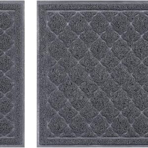 unipaws Cat Litter Trapping Mat, Litter Box Scatter Control Pad, Litter Free Floors and Urine Waterproof, Gentle on Paws, No Phthalate